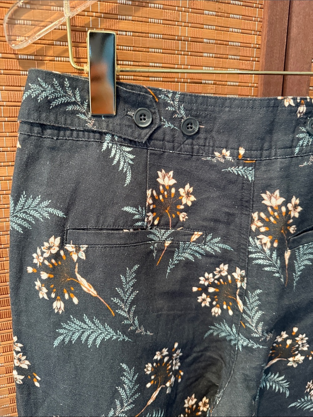 New Sundance Breezy Benicia Linen Pleated Button Fly Pants Size 4 Petite - Picture 10 of 15